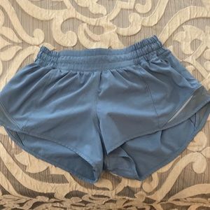 gray blue lululemon hotty shorts inseam 2.5